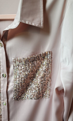 Sequined Blush Pink Dress