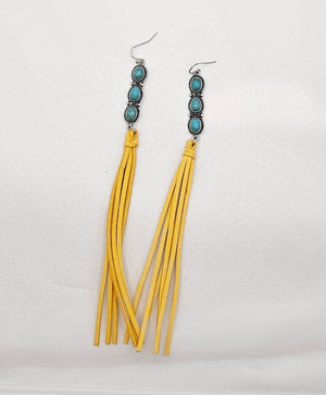 Mustard Tassel Earrings