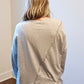 Orange & Grey Color Block Top