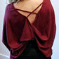 Open Back Sequin Sleeve Top