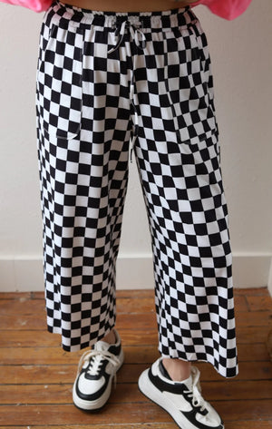 Black and White Checkered Pants