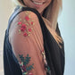 Black chiffon Floral Top